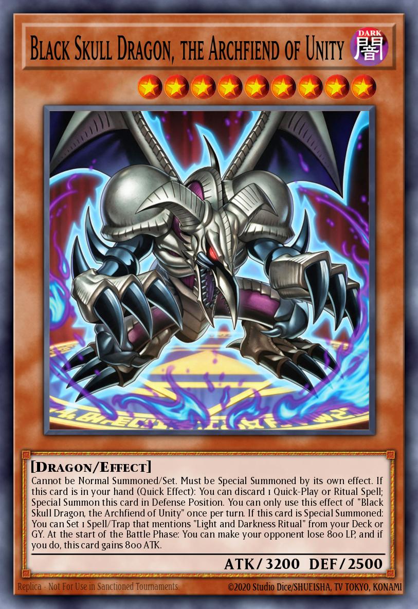 Black Skull Dragon, the Archfiend of Unity